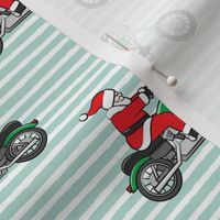 Chopper (motorcycle) Santa - mint stripes - LAD19