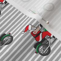 Chopper (motorcycle) Sleeveless Santa - grey stripes - LAD19
