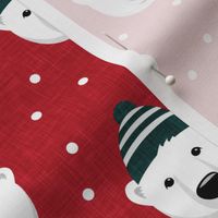 Winter bears - red - LAD19