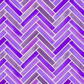 Purple Watercolour Herringbone Pattern