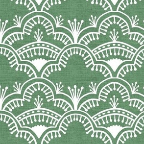 Scallop Lace Green Linen // large