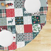 Deers and bears Christmas blanket wholecloth quilt Charm pack