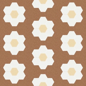sierra daisy hexagon - 6" daisy - sfx1340 - daisy quilt, baby quilt, nursery, baby girl, kids bedding, wholecloth quilt fabric