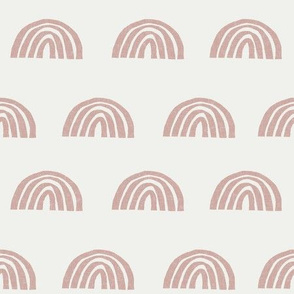 Scattered Rainbows Fabric - rose sfx1512 || Earth toned rainbows fabric || Rainbow Baby kids bedding