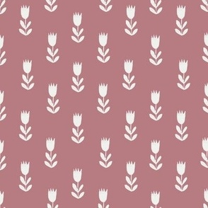 tulips fabric - sfx1718, earth toned fabric, baby fabric, linen trend, terracotta, prairie, baby girl fabric, hippie boho fabric, linocut tulips fabric