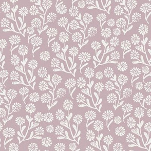 daisies fabric - lilac sfx1905 - daisy fabric, delicate ditsy floral fabric, ditsy daisies, prairie floral fabric, baby girl fabric, trendy nursery fabric