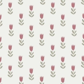 tulips fabric - sfx1718, sfx0110, earth toned fabric, baby fabric, linen trend, terracotta, prairie, baby girl fabric, hippie boho fabric, linocut tulips fabric