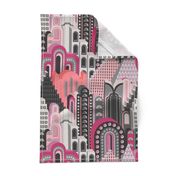 Deco Metropolis Medium Scale Pink Peach Lilac