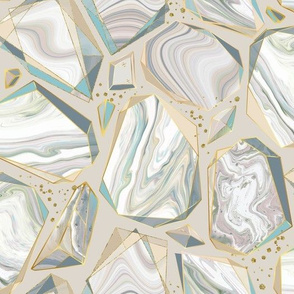 Marble Shards on Beige