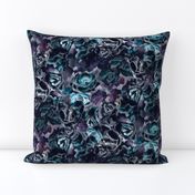 Painted Roses Dark Floral