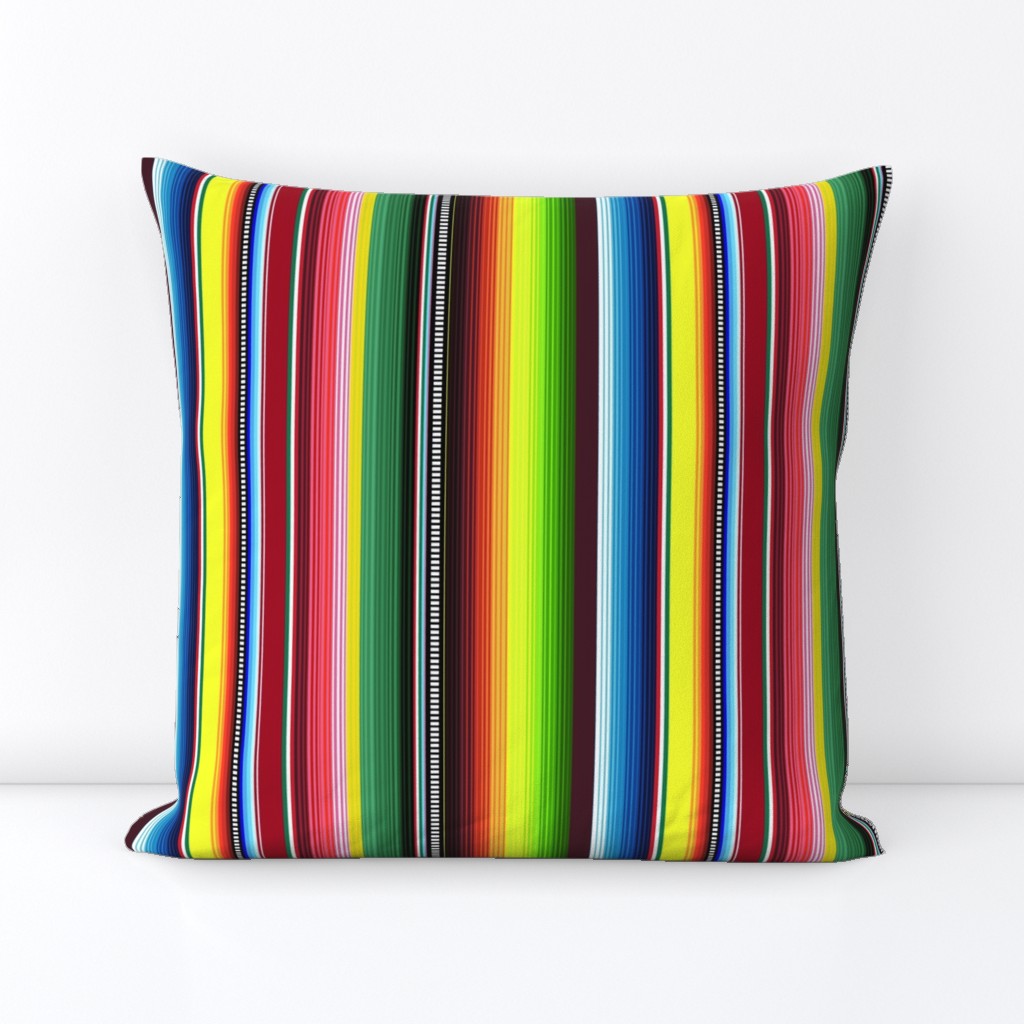 Mexican Serape Stripe Blanket No. 1 - Smaller Scale