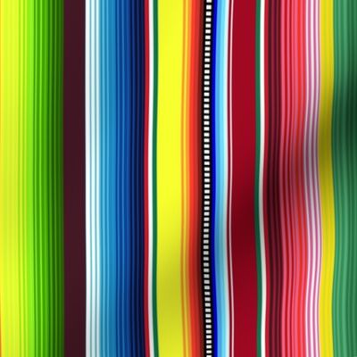 Mexican Serape Stripe Blanket No. 1 - Smaller Scale