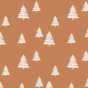 fir caramel - terracotta trend, sfx1346, apricot, earth toned, christmas tree, winter tree, trees