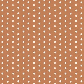 caramel mini dots - sfx1346, terracotta, terracotta fabric, earth toned, warm tones fabric - nursery fabric