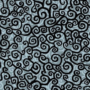 Halloween Swirls Black