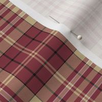 Plaid Garnet Red with Gold White Black