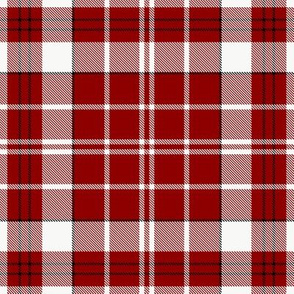 Cream and Crimson Plaid 