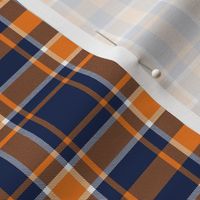 Plaid Orange Blue White