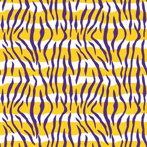 Animal Print Tiger Stripes Purple Gold