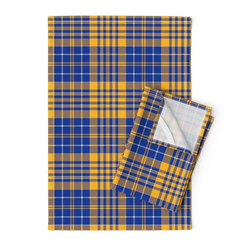 Plaid  Blue Yellow White 