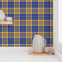 Plaid  Blue Yellow White 