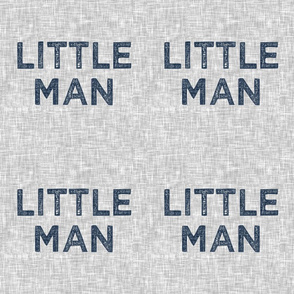 (9" quilt block) Little Man on grey C19BS