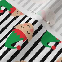 Cute Elves - Elf Santa's Helper - Black Stripes - LAD19