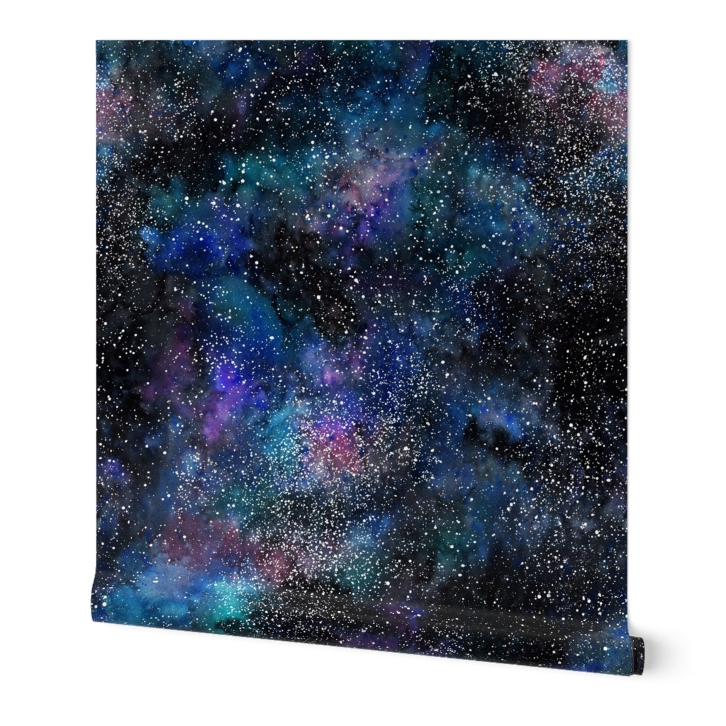 Galaxy deep space seamless, thousands of stars, starry night sky