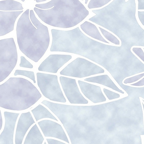 Jumbo Plumeria Floral-soft grey