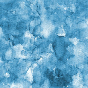 Watercolor solid blue, mono colour, uni