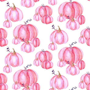 Pumpkin Patch Pink on White | LARGE | Renee Davis