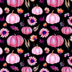 Pink Pumpkin Party | Black | Renee Davis