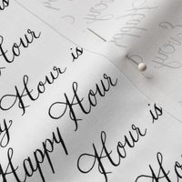 Happy Hour Drink Words Font Calligraphy