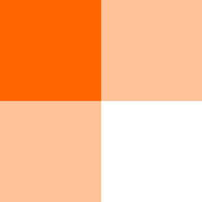 Jumbo Orange and White Gingham Check