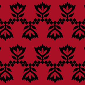 Red-Black-lotus-small-pattern