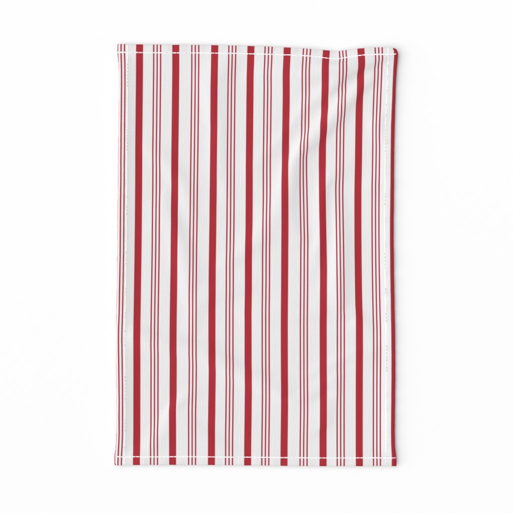 candy cane stripes - red on white (vertical) C19BS