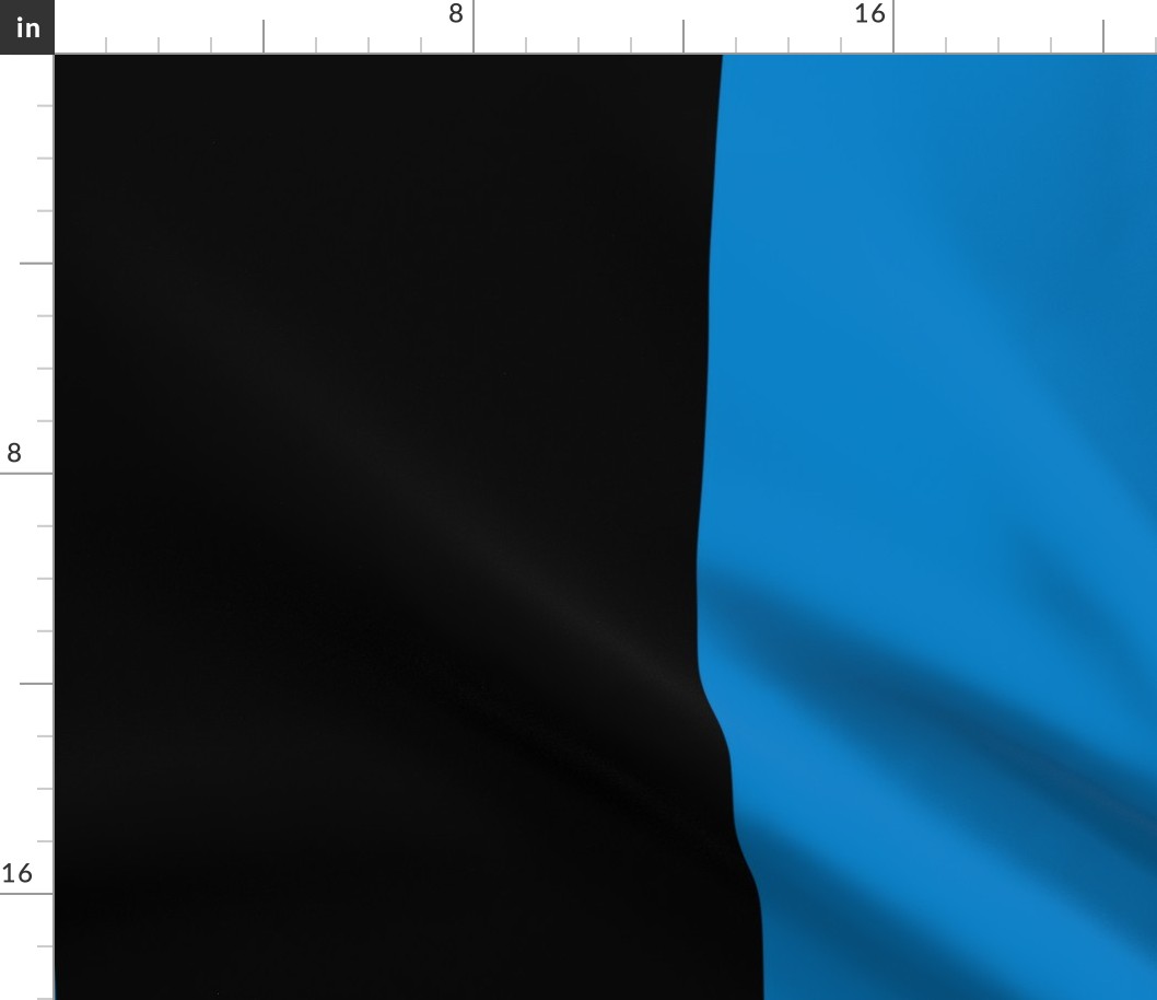 Jumbo Black and Turquoise Blue Vertical Stripes
