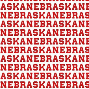 Nebraska fabric - NE font style - GO BIG RED - Cornhuskers