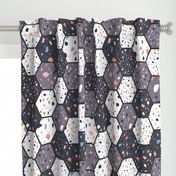 Hex Terrazzo Quilt - Large Scale