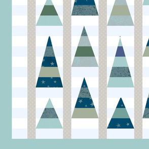 Cheater Quilt Winter Trees