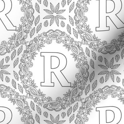 letter-R-black-white-wreath-SF-PATTERN-0819