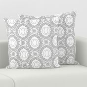 Monogram O Black And White Wreath Initial Letter Monochrome