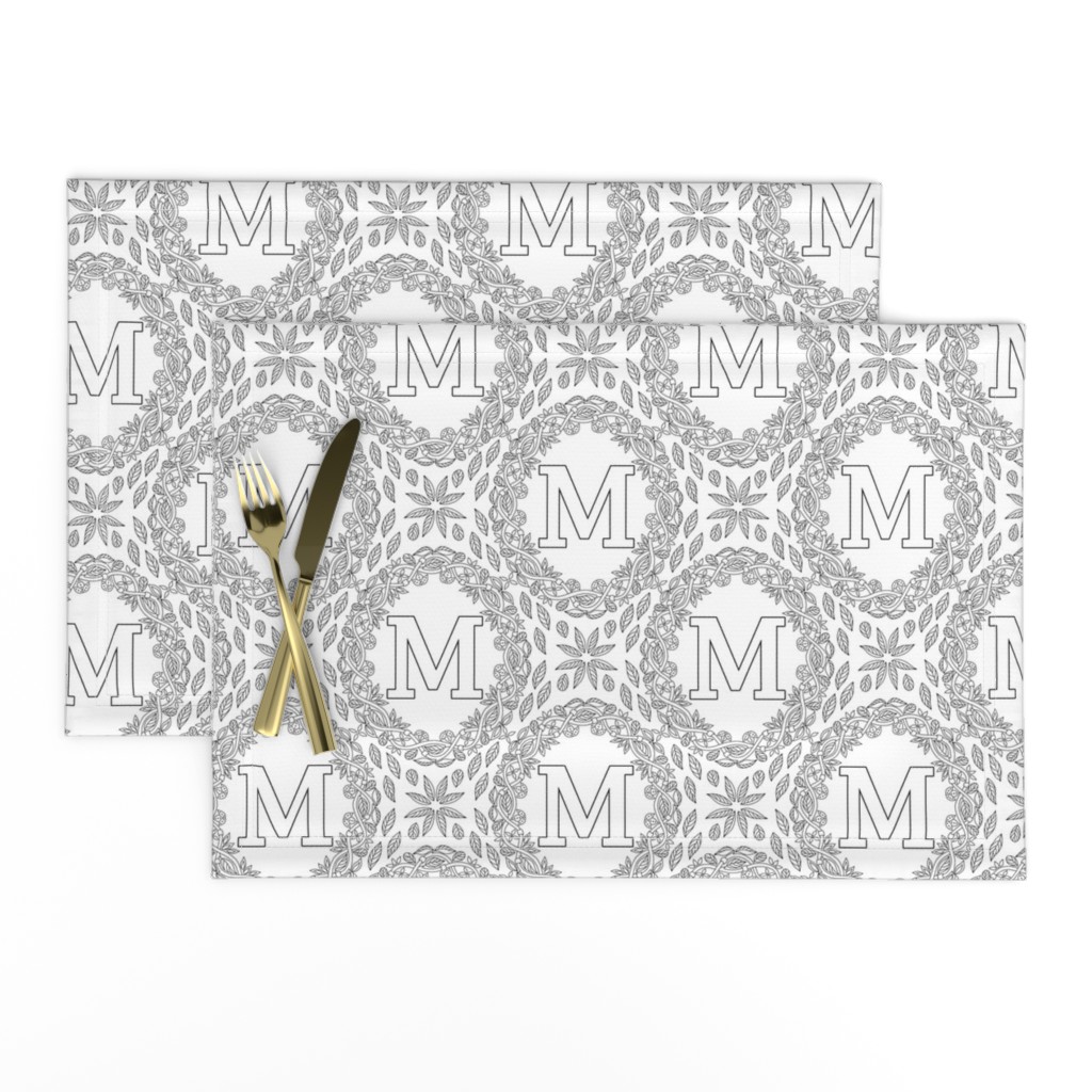 letter-M-black-white-wreath-SF-PATTERN-0819