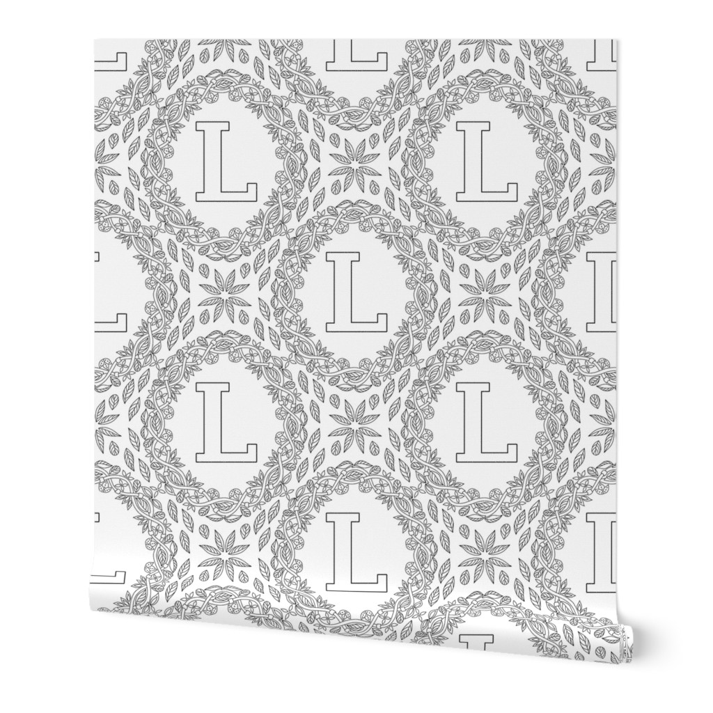 letter-L-black-white-wreath-SF-PATTERN-0819