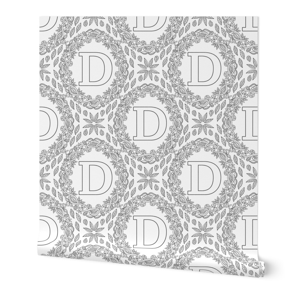 letter-D-black-white-wreath-SF-PATTERN-0819