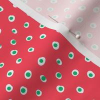 Christmas Dots, Green on Red