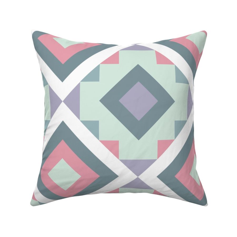 Neutral Kilim Pastel Pink, Lavender, Moss