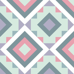 Neutral Kilim Pastel Pink, Lavender, Moss