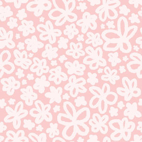 Pink Plumeria Flower Doodles