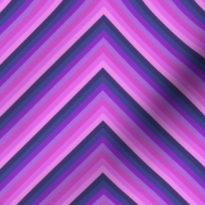 Wild Diagonal Stripe Chevron in Purple and Hot Pinks